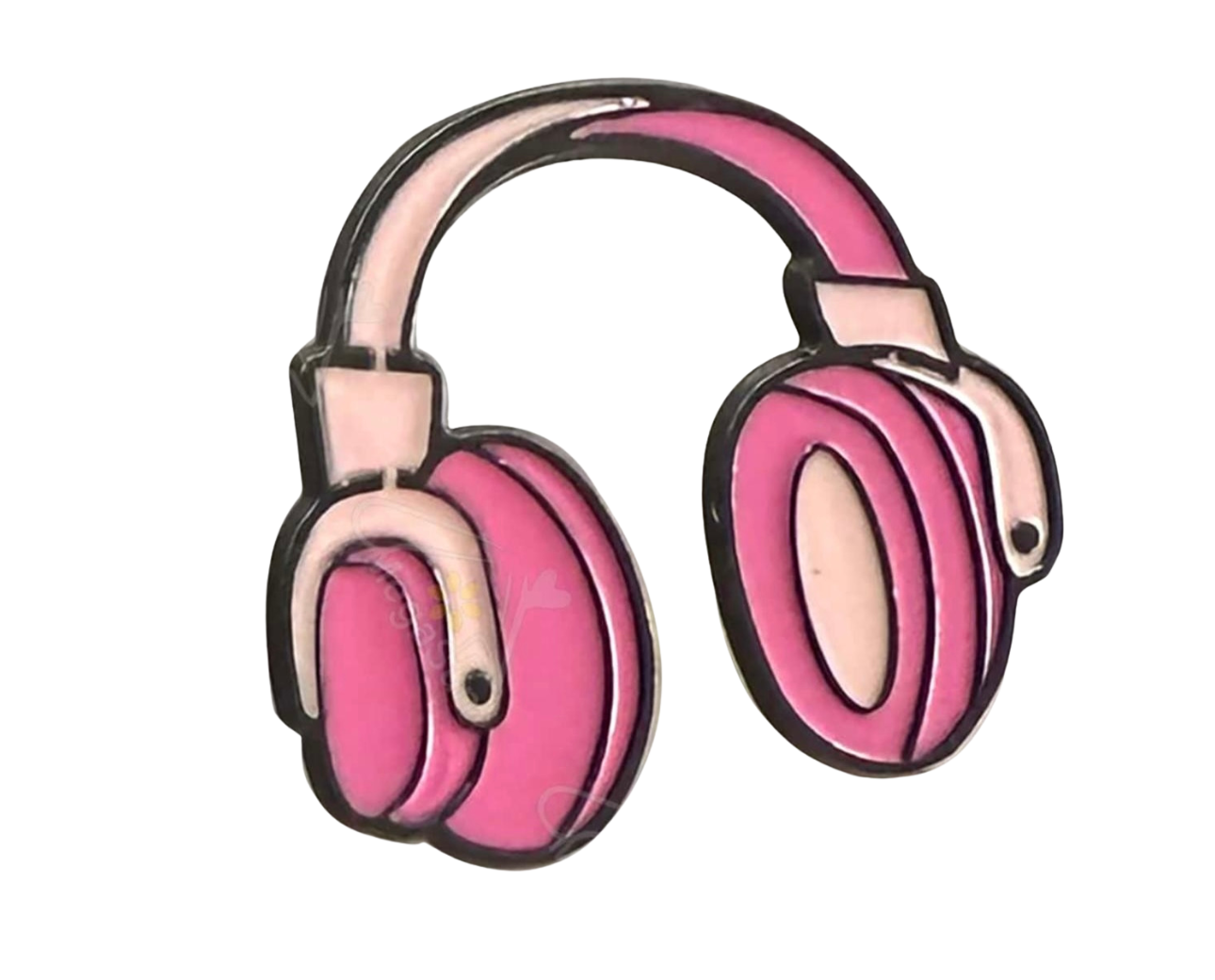 Pink Headphones – 30×23mm  Metal Phone Sticker