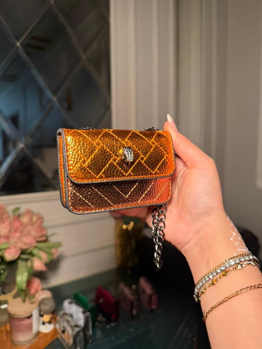 Kurt Geiger Kensington Mini Quilted Bag – Orange (IMMEDIATE DELIVERY AVAILABLE)
