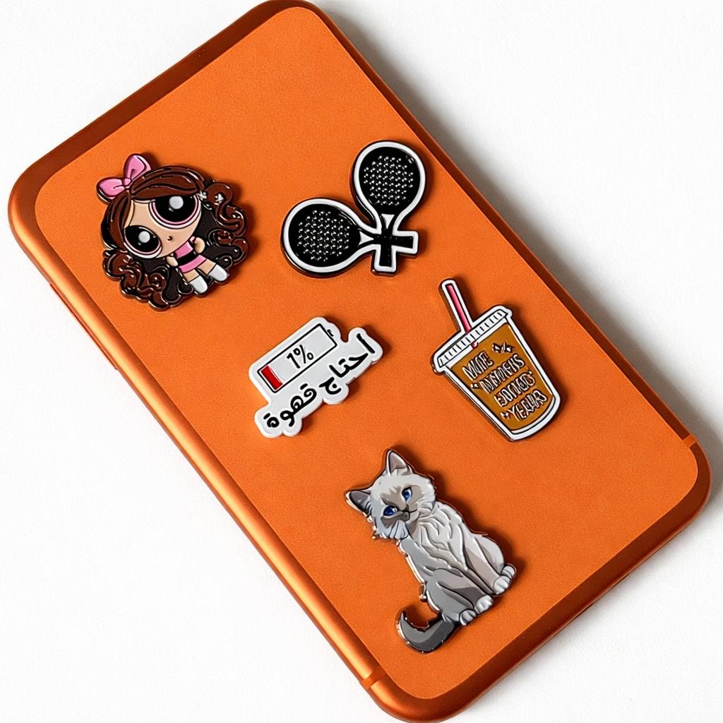 Metal Phone Charm Sticker Pack 
of 5 Bundle 23