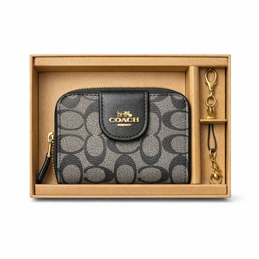 Coach black wallet set 3pcs (IMMEDIATE DELIVERY AVAILABLE)