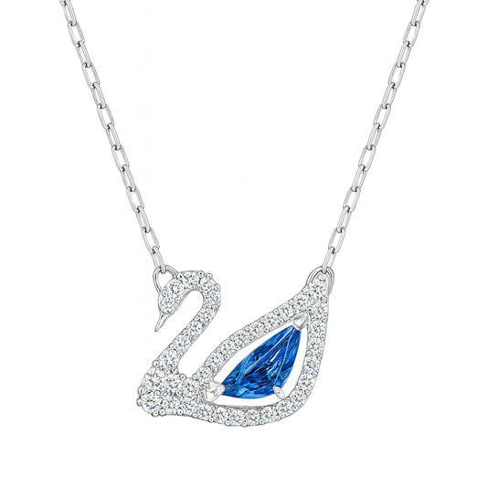 Swarovski Swan Pendant, Blue stone, Rhodium plated (Immediate Delivery Available) COME’S WITH BRANDED PACKAGING