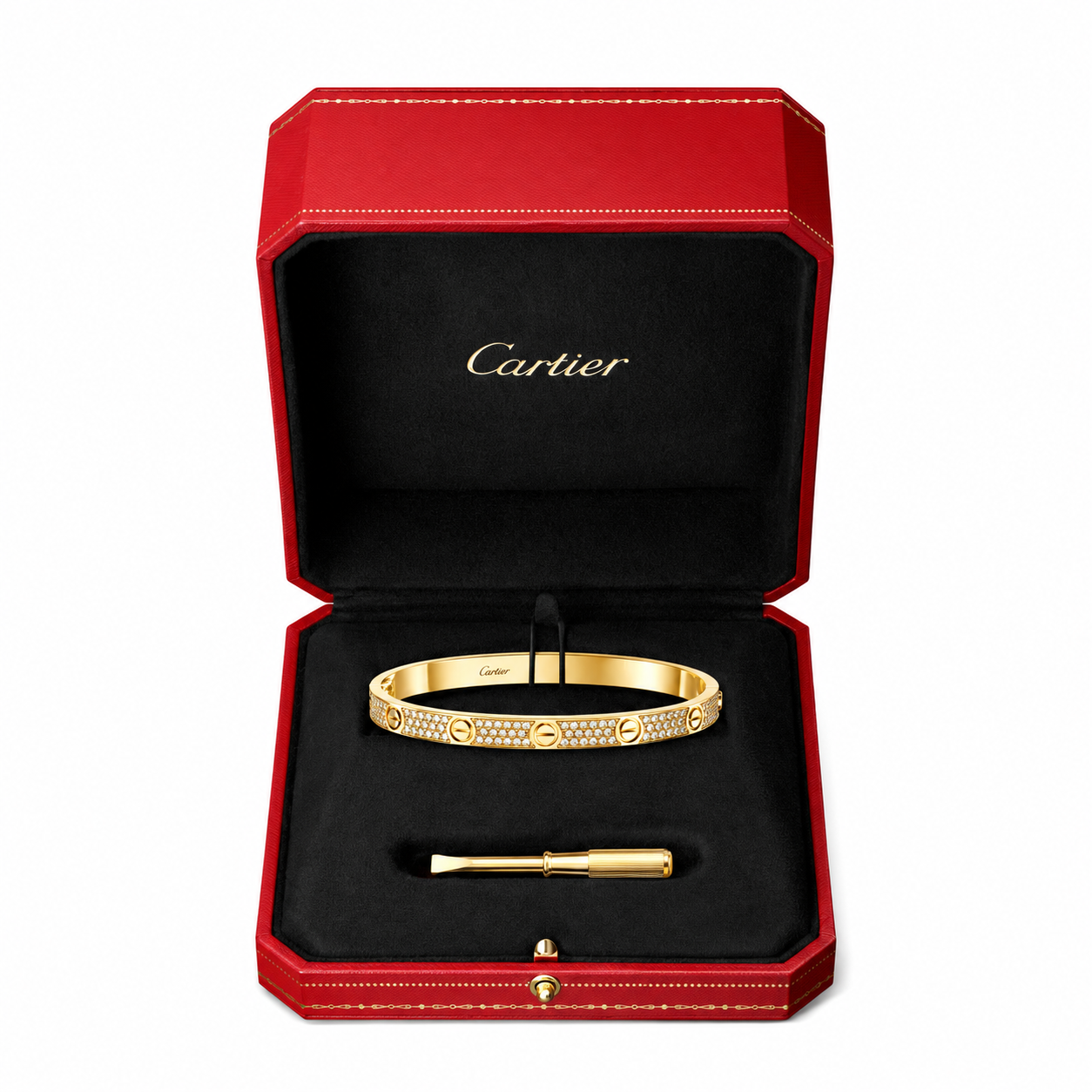 Cartier LOVE BRACELET, MEDIUM MODEL, PAVED