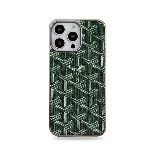 Green Goyard Phone Case 17 pro Max & 16 Pro Max