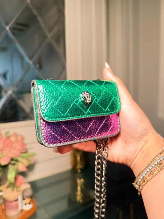 Kurt Geiger Kensington Mini Quilted Bag – Green (IMMEDIATE DELIVERY AVAILABLE)