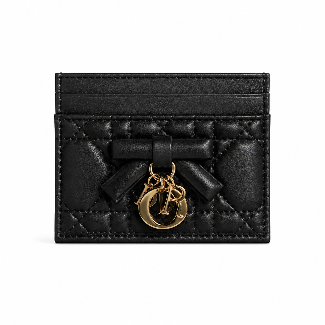 Lady Dior Glycine Wallet/ cardholder Tendre Cannage Leather