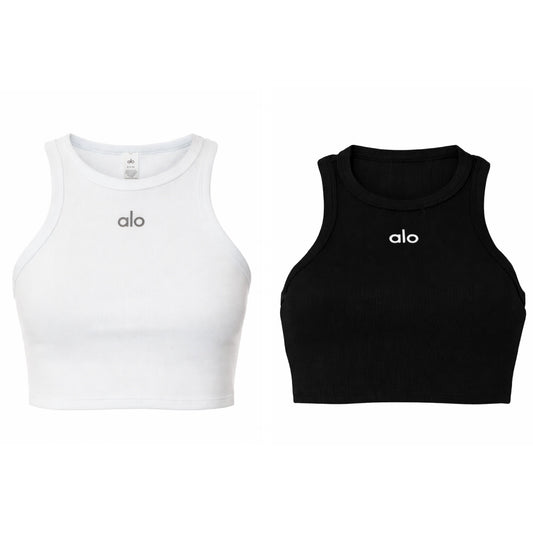 Alo ribbed cropped tank top