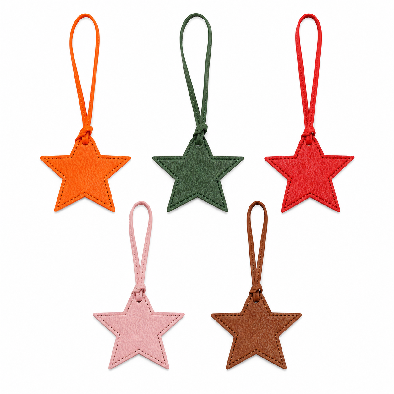 Star Leather Bag Charm