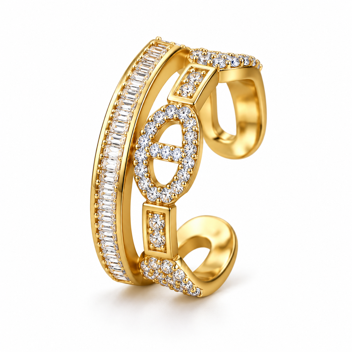 Luxe Adornments Collection adjustable table ring (Laibaessentials packaging)