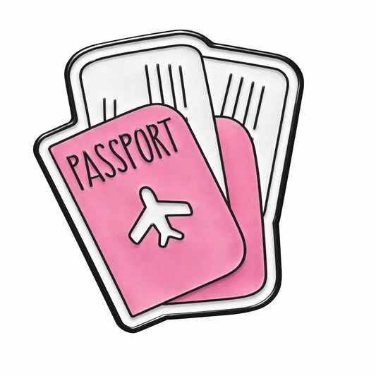 Passport – Metal Phone Charm Sticker