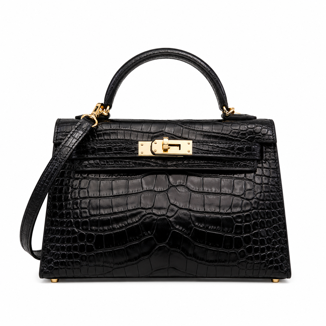 Mini Kelly Textured bag Gold Hardwear (available for immediate delivery)