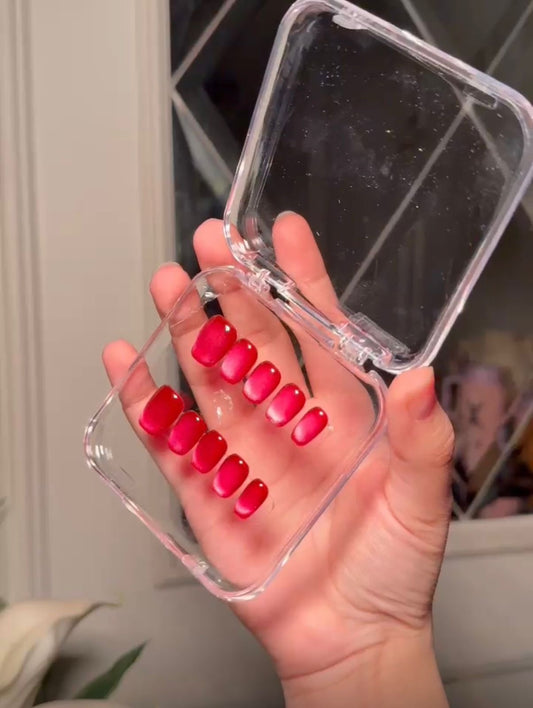 Cherry hand made nails L11