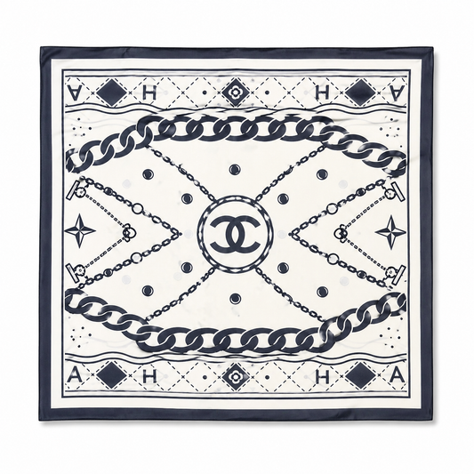 Chanel Monochrome Chain Luxe Scarf/Stole