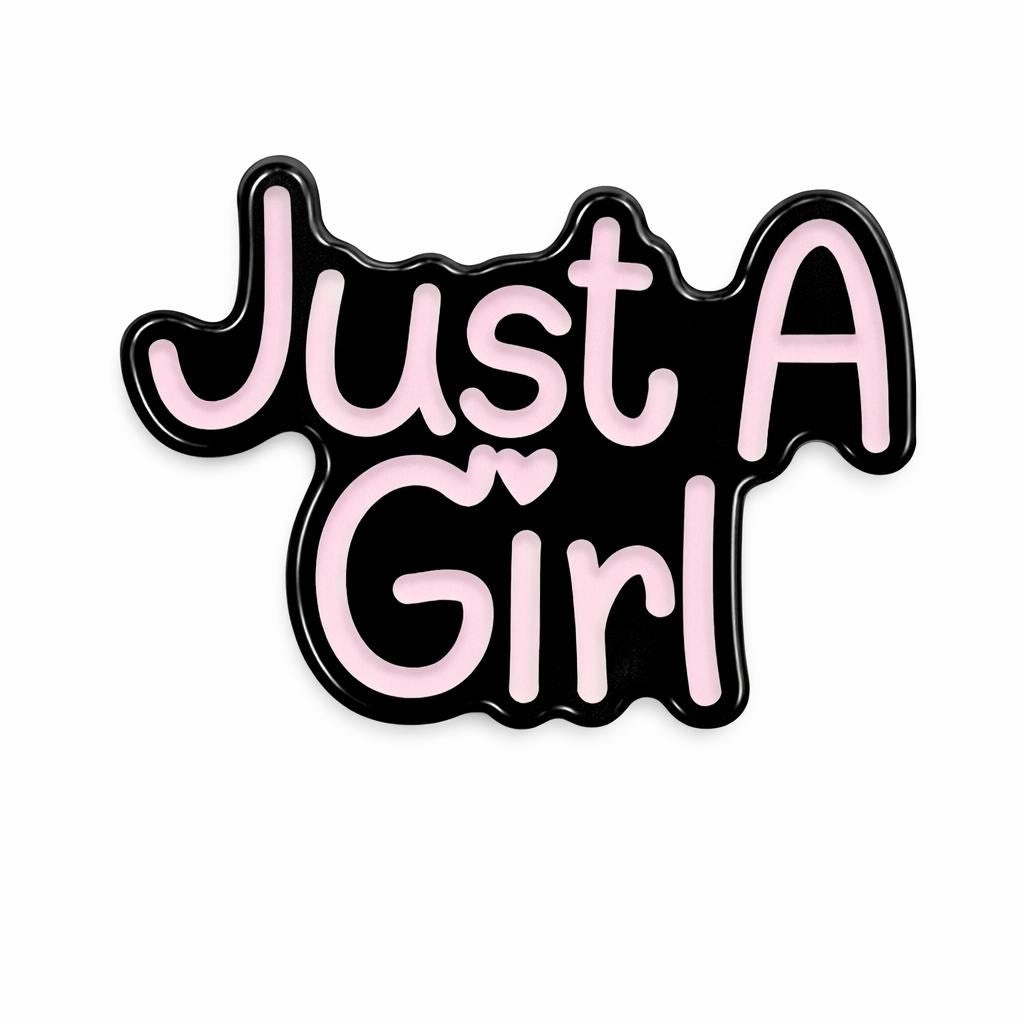 Just a girl – Metal Phone Charm Sticker