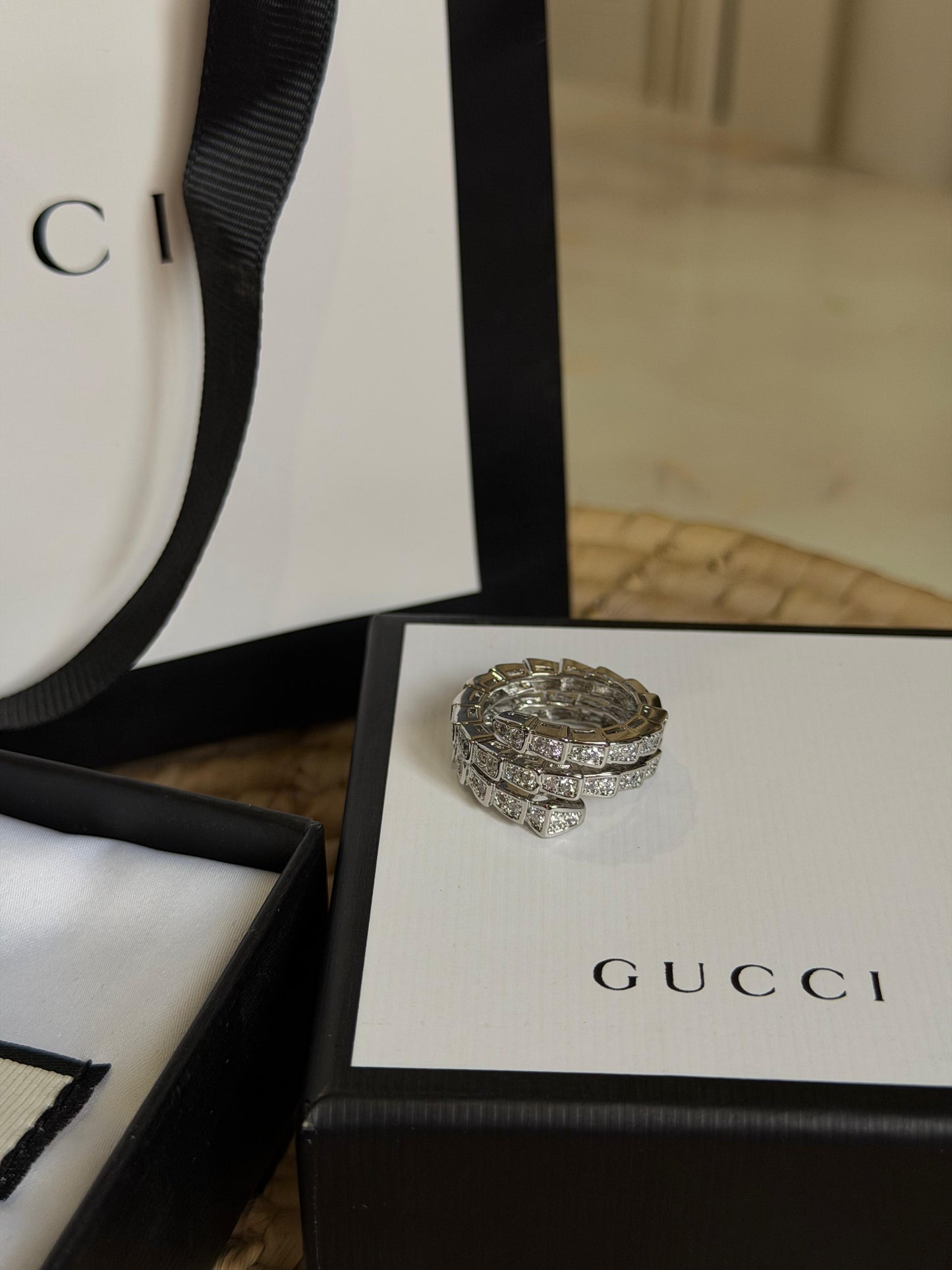 Gucci serpenti viper ring (with box & proper packaging)