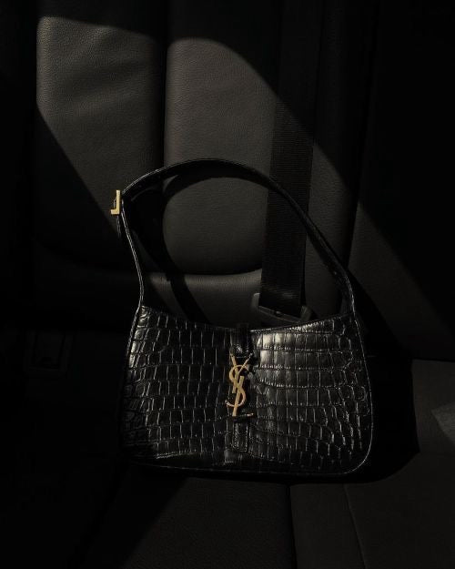 YSL Black Crocodile shoulder bag (In Stock)