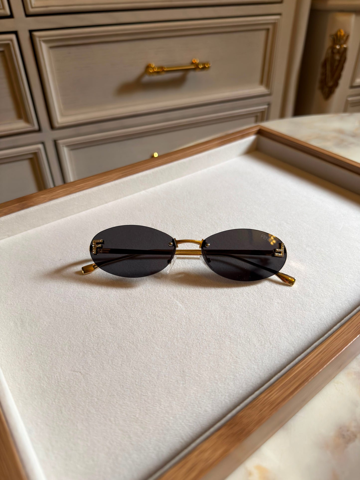 Fendi metal frame glasses