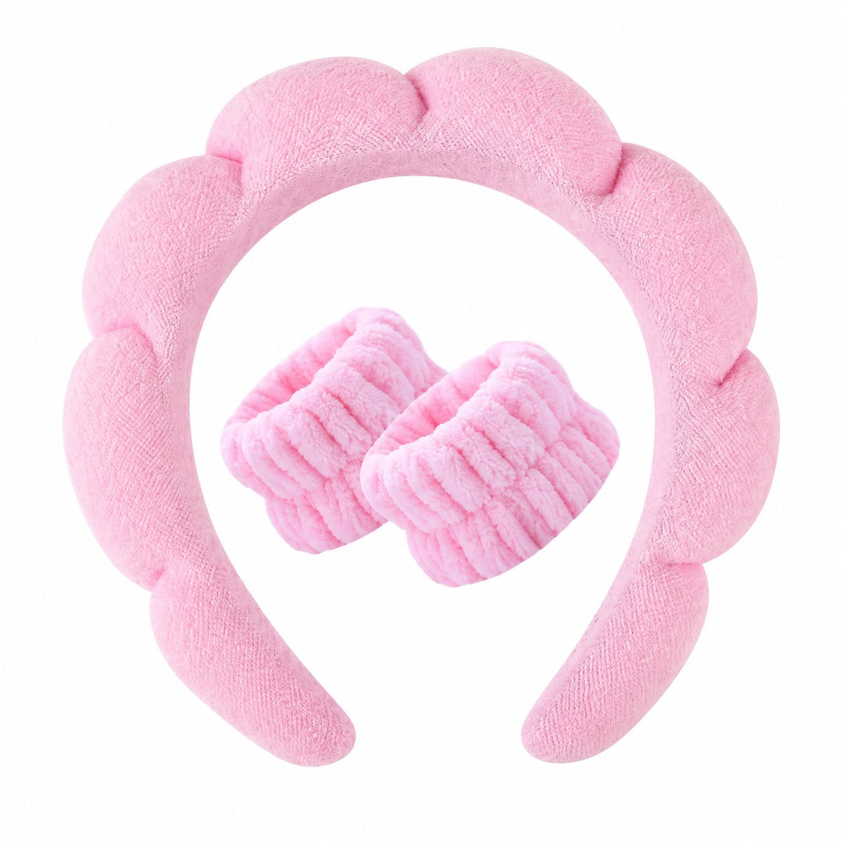 Fluffy Spa Headband Set – 2 Pcs