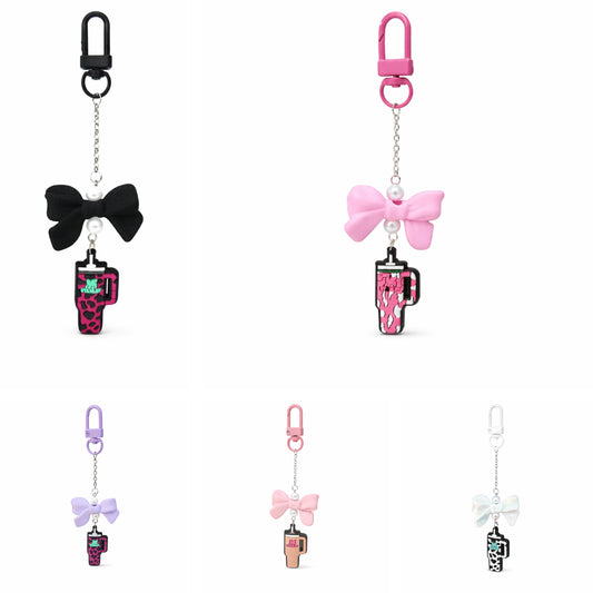 Tumbler charm with  bow