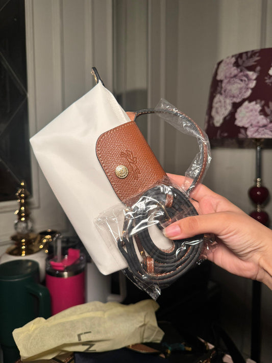 White long champ bag