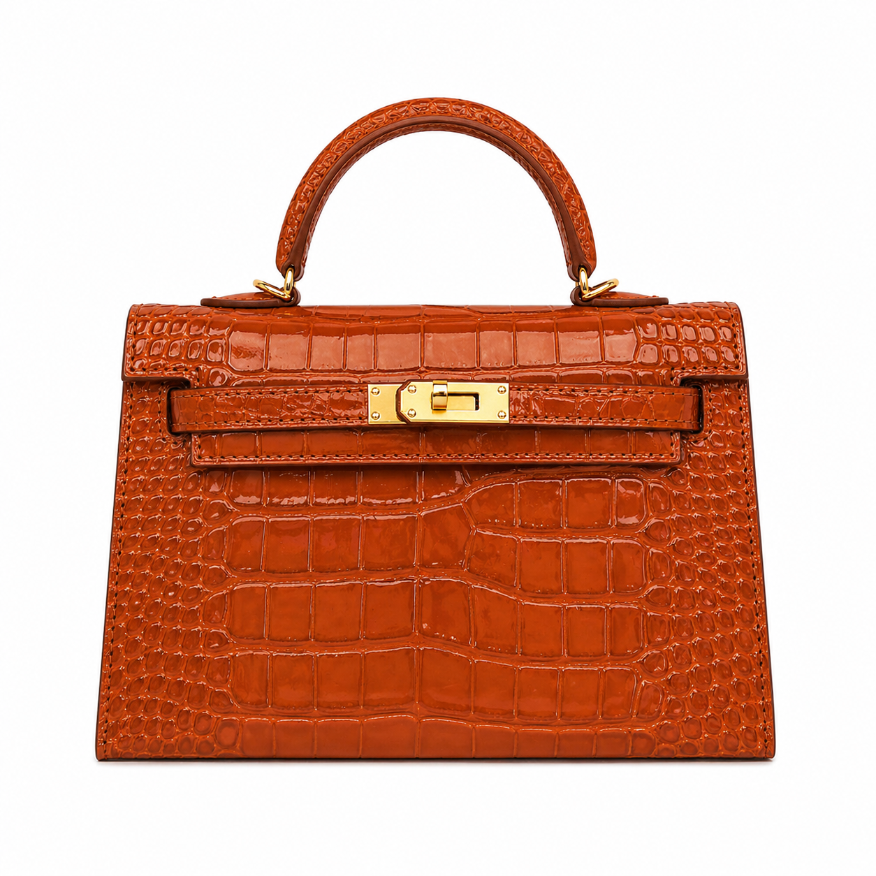 Mini Kelly Textured bag Gold Hardwear (available for immediate delivery)
