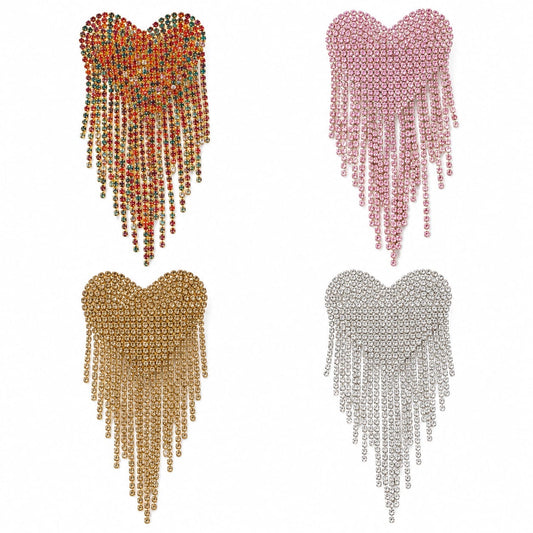Rhinestone Heart Phone Pop Socket