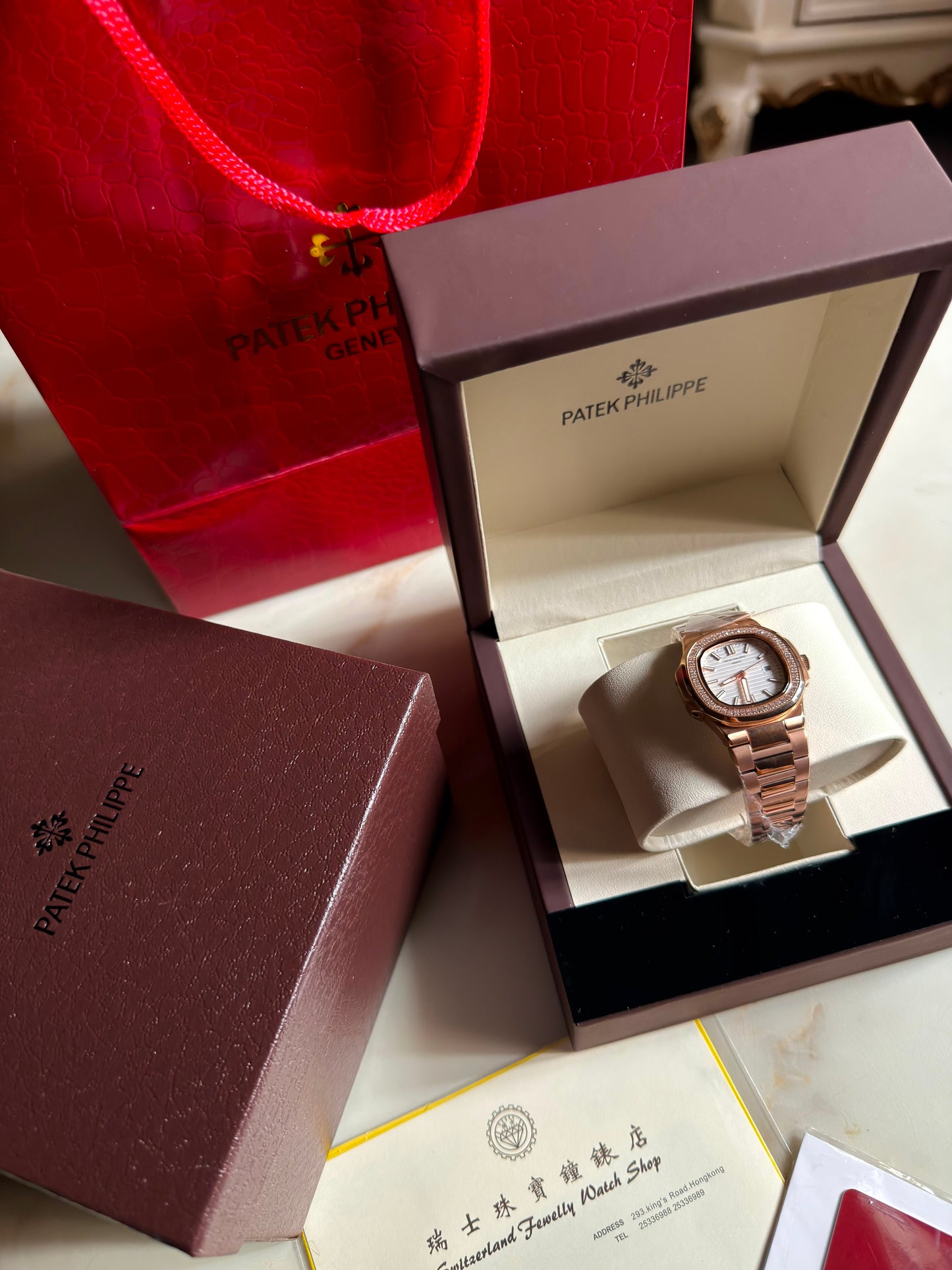 Patek Philippe Nautilus Rose Gold -Lux&Co (With Box & Proper Packaging)
