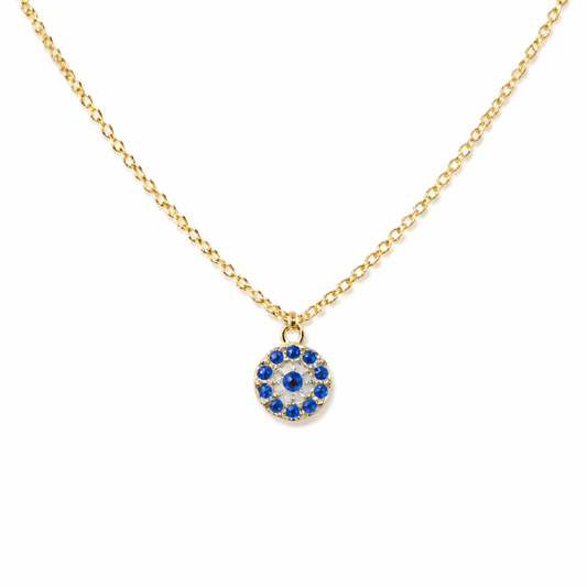 Golden Evil eye rhinestone necklace 🪬