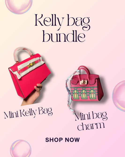 Dark pink Kelly Bag Bundle