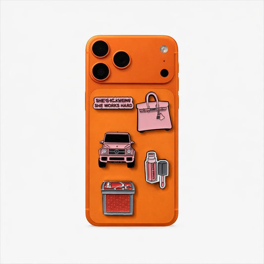 Metal Phone Charm Sticker Pack 
of 5 Bundle 3