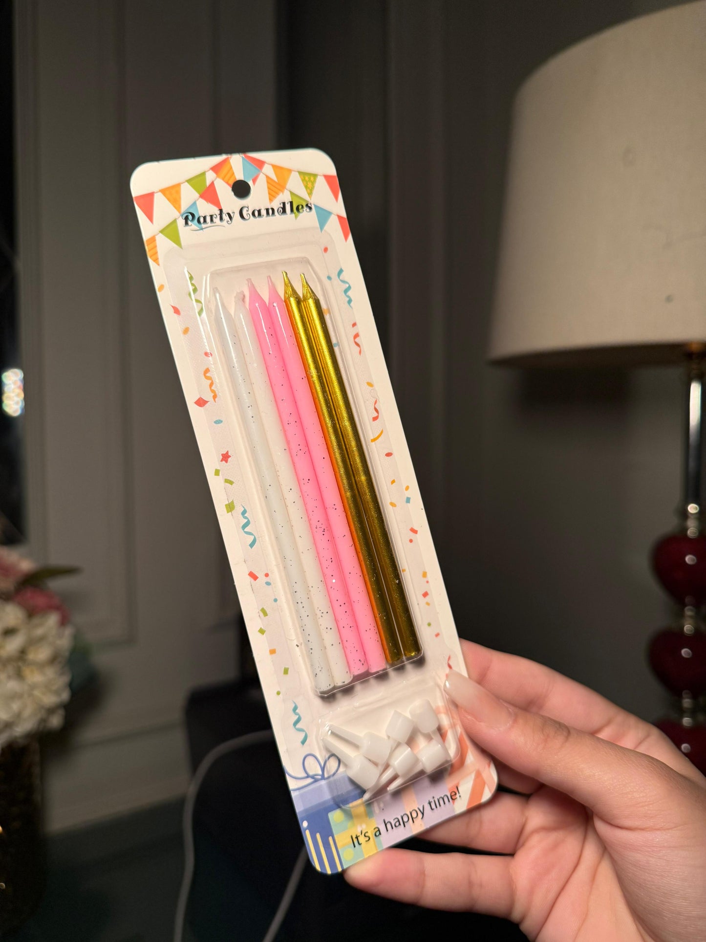 Pack of 6 candles in mix