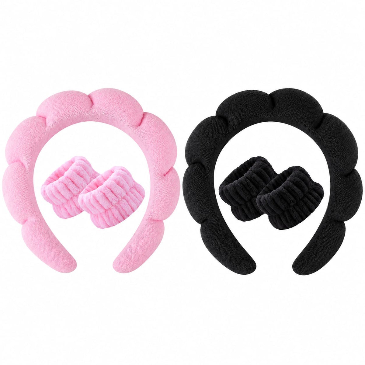 Fluffy Spa Headband Set – 2 Pcs