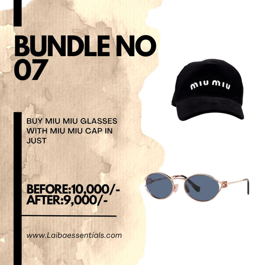 Black MIU MIU GLASSES WITH MIU MIU CAP bundle 7