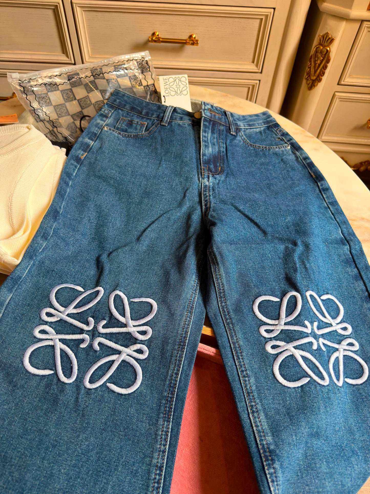 Loewe Anagram Wide-Leg Jeans