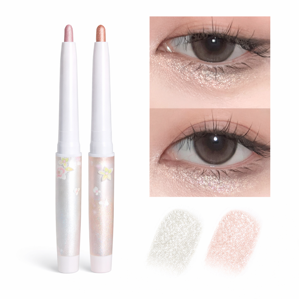 Pink Double Headed Silkworm Pen Glitter Eyeshadow Stick