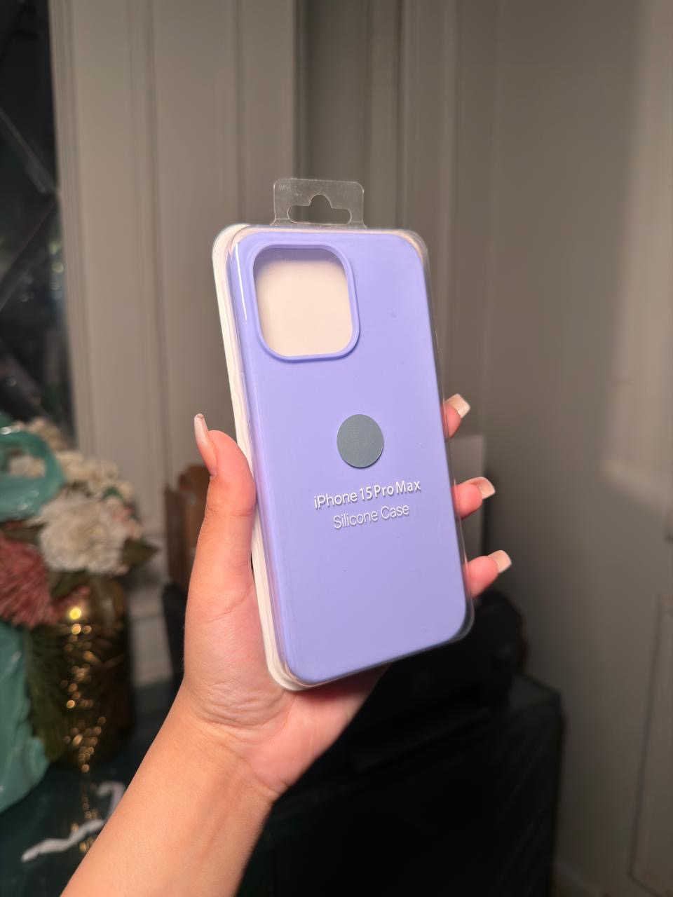 Lilac 15 pro max silicon phone case