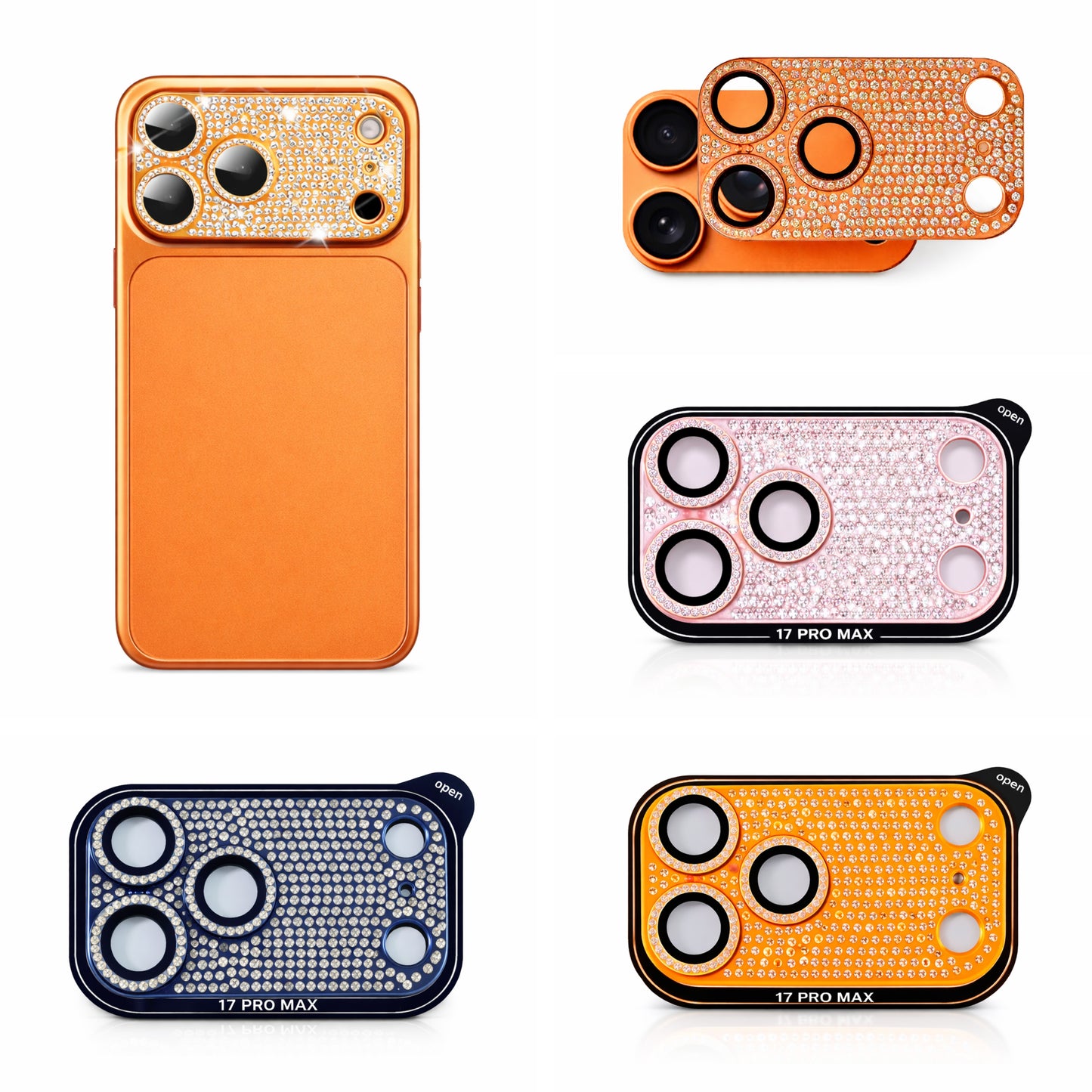 Diamond Bling Camera Lens Protector for iPhone 17 Pro Max