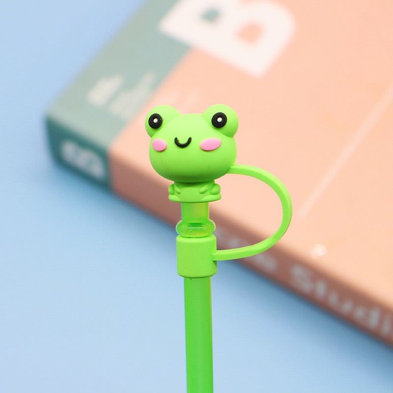 Frog straw cover