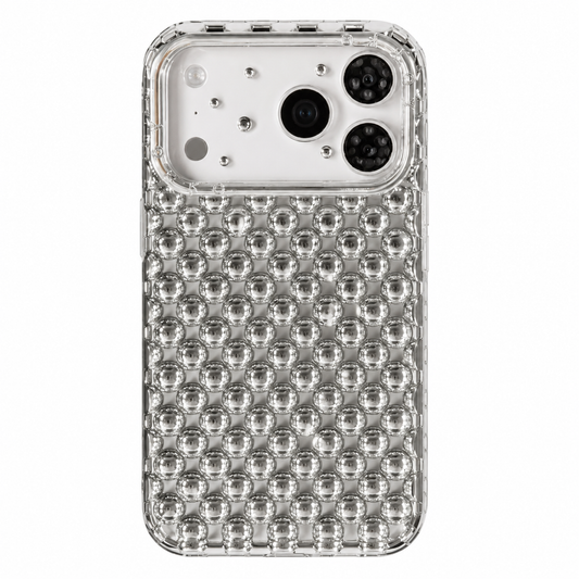 Silver Bubble Phone Case 17 Pro Max