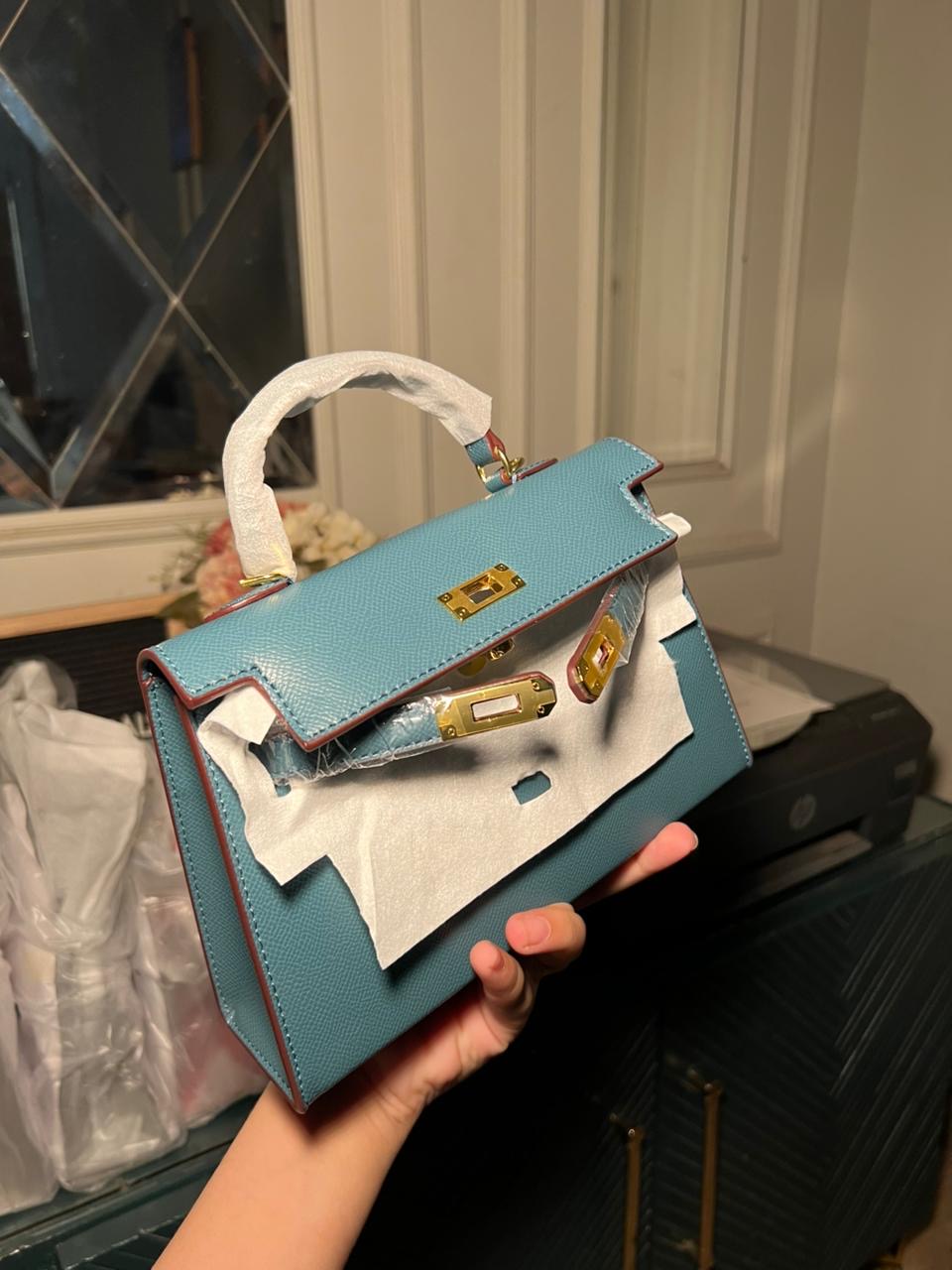Blue Mini Kelly Bag (available for immediate delivery)