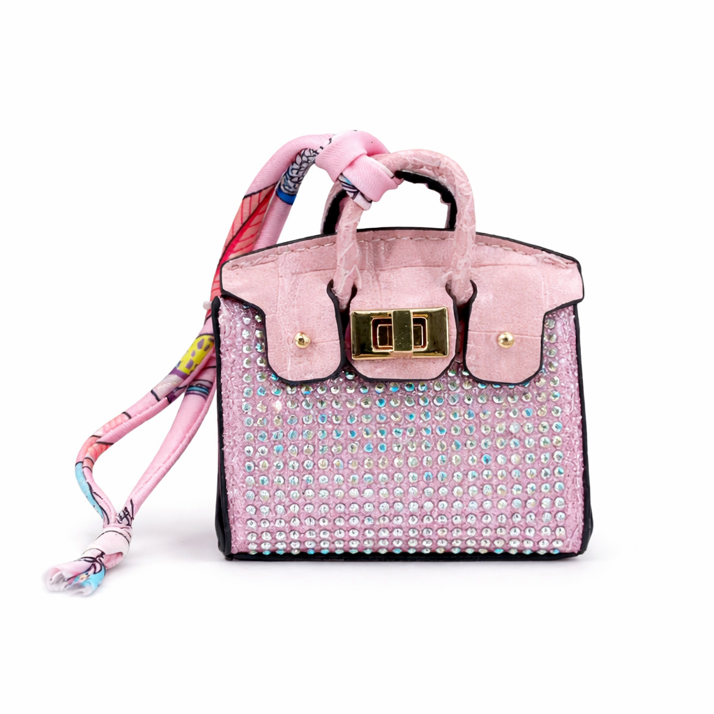 Crystal Mini Handbag Charm Keychain