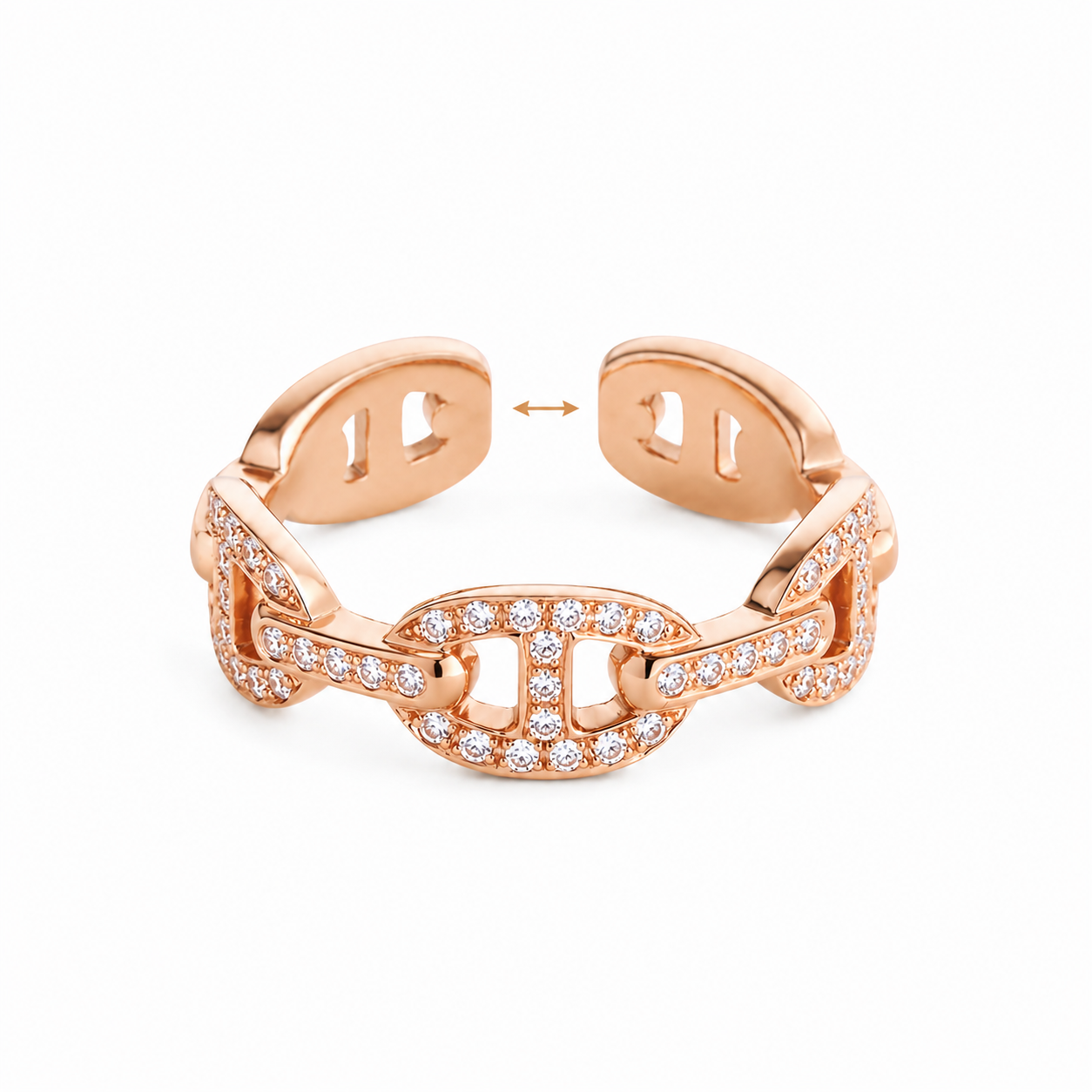 Hermes Anchor Chain Enchained Ring, Small Model (With Box & Proper Packaging)