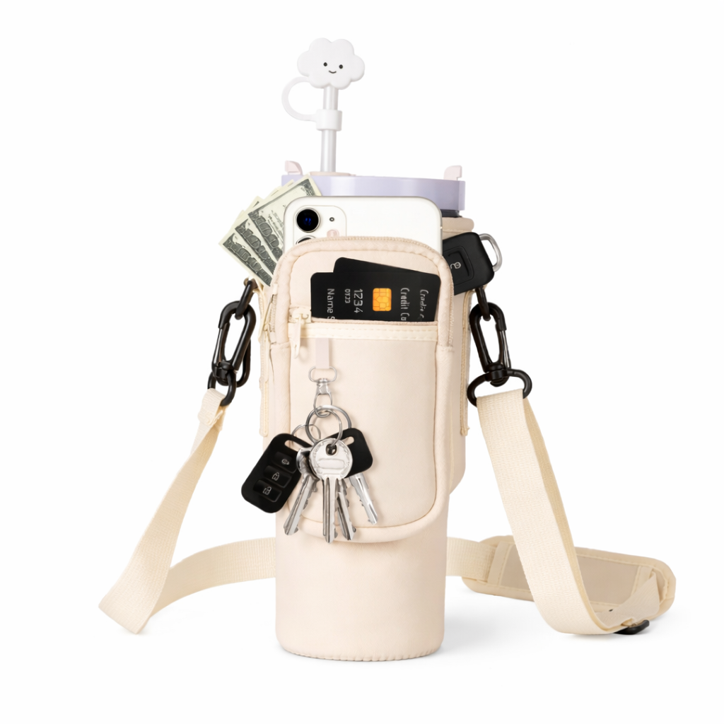 Tumblr holder with strap
