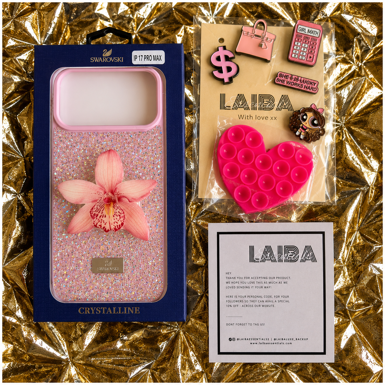 2 pcs Swarovski Phone case Set