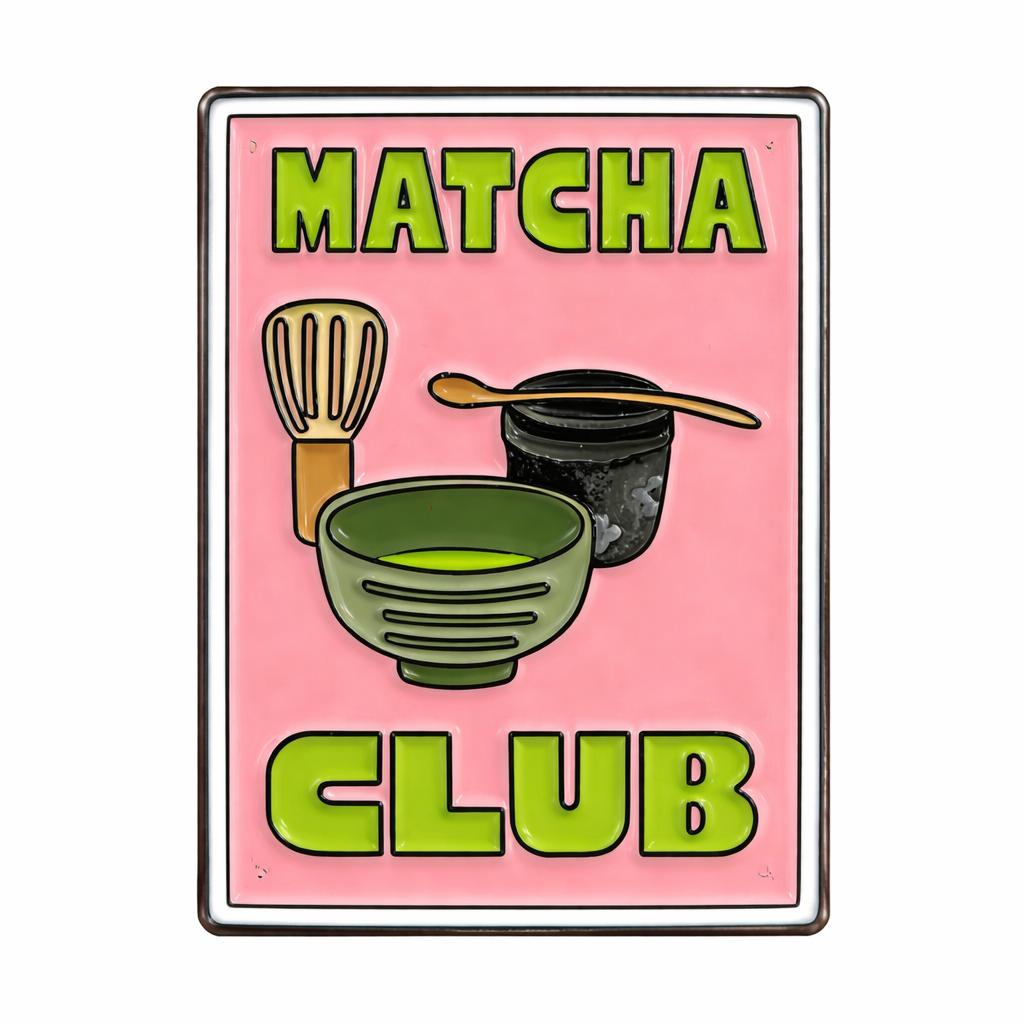 Matcha Club – Metal Phone Charm Sticker