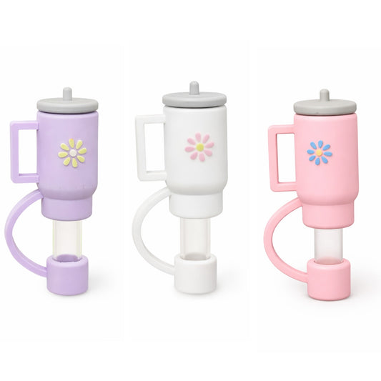 Daisy Tumbler Straw Cover