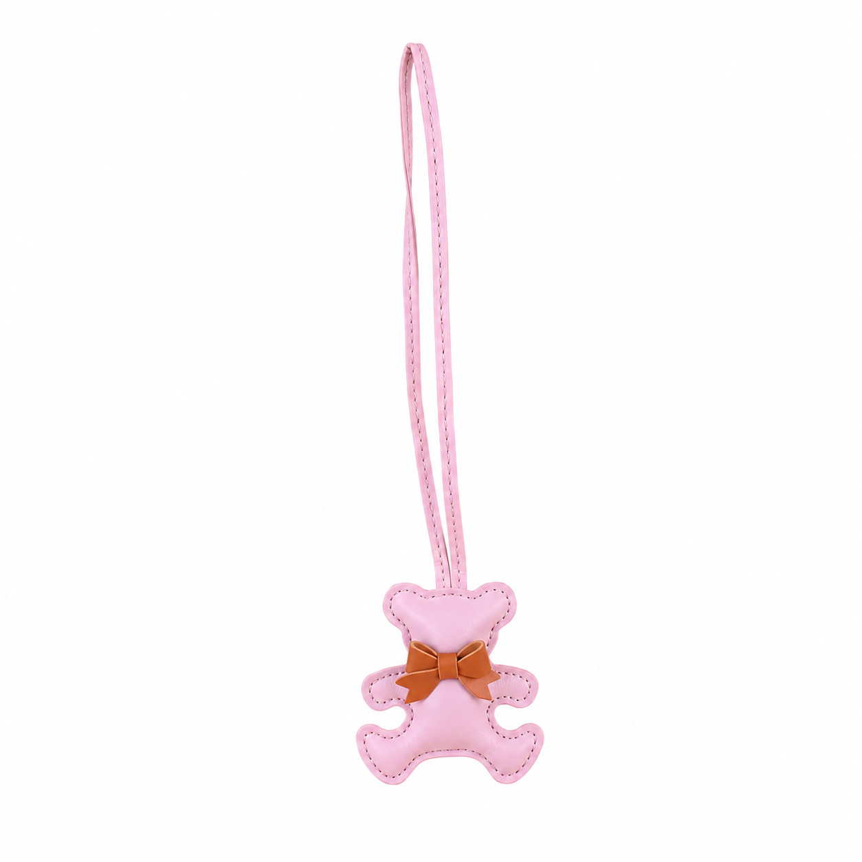 Teddy Bow Leather Bag Charm