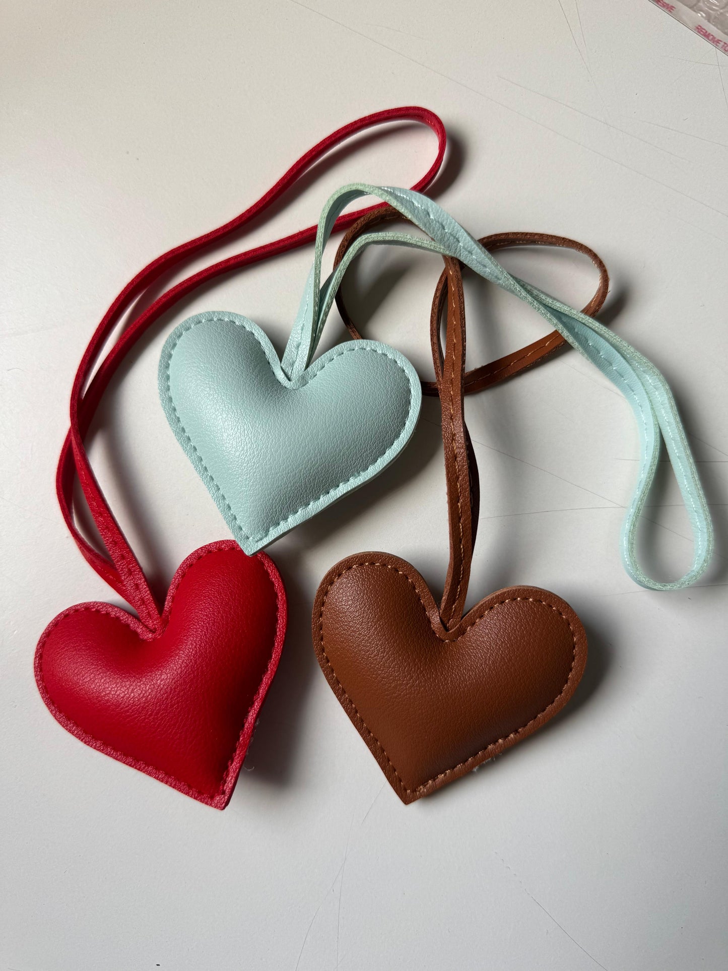 Heart Leather Bag Charm
