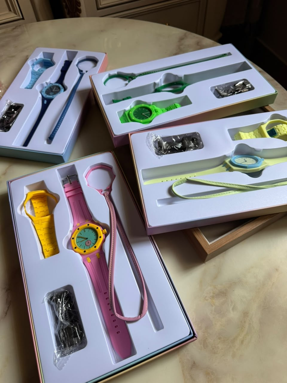 VRS 3-in-1 Collab Interchangeable Silicone Strap Watch Set