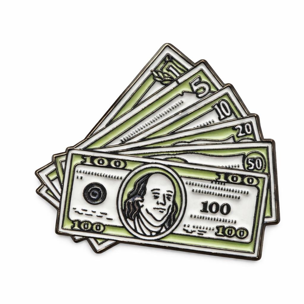 Money Stack (Dollar Bills) – Metal Phone Charm Sticker