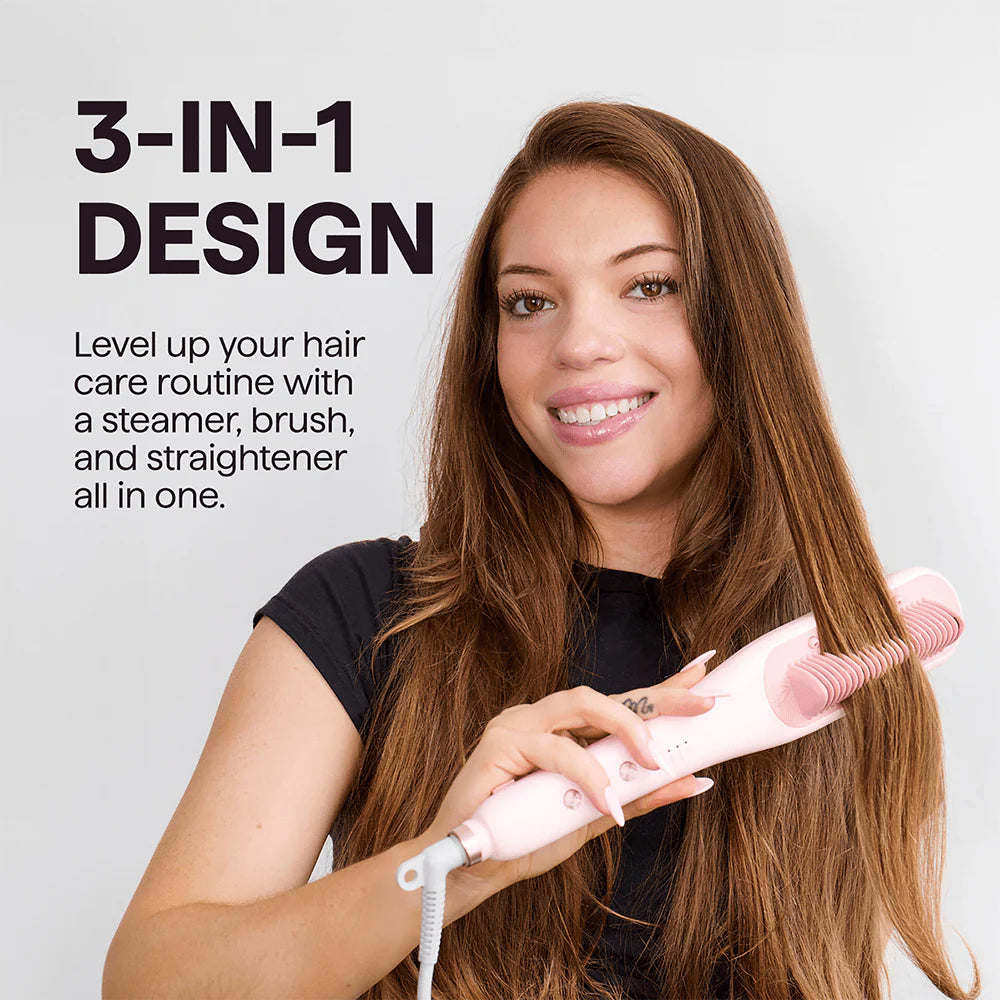WAVYTALK Pro Steam Hair Straightener Brush – 3-in-1 Heated Straightening Comb.
(Immediate Delivery available)